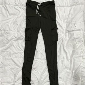 Olive Green Cargo Style Leggings